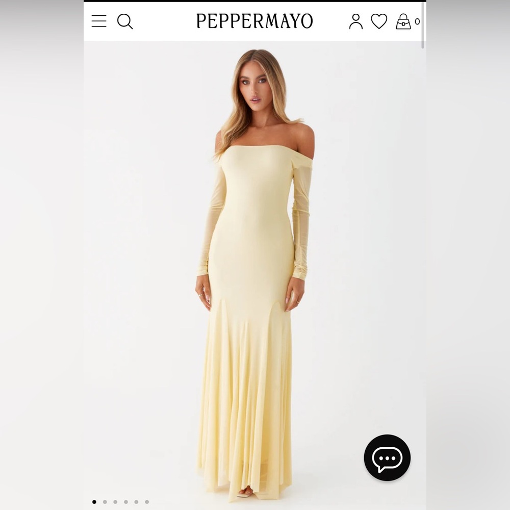 Peppermayo Maribel Maxi Dress in Yellow